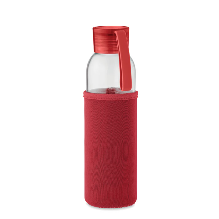 Recycled glass bottle 500 ml - EBOR - red