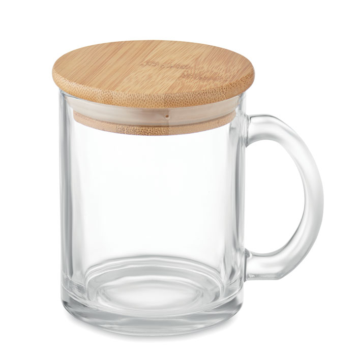 Recycled glass mug 300 ml - CELESTIAL - transparent