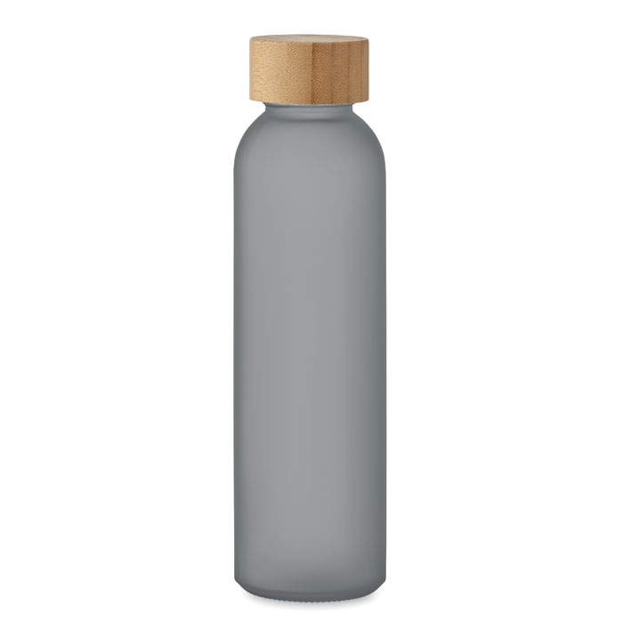 Frosted glass bottle 500ml - ABE - transparent grey