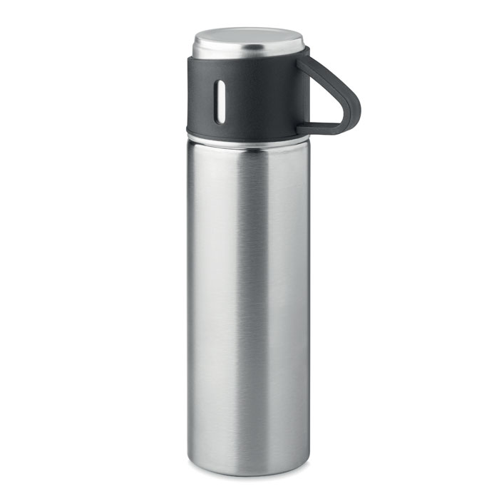 Double wall bottle 420 ml - TONIA - matt silver