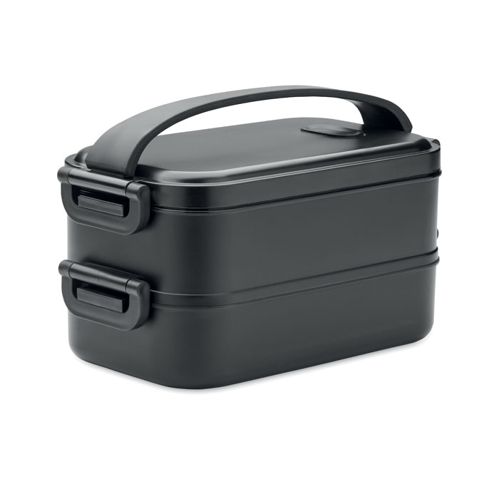 Lunch box in recycled PP - IDOLUNCH - black