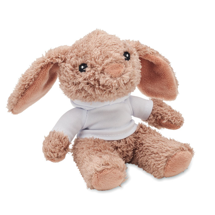 Bunny plush wearing a hoodie - BUNNY - white