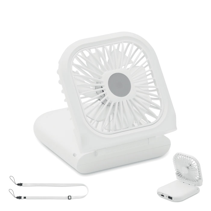 Powerbank mit Ventilator - STANDFAN - Weiß 