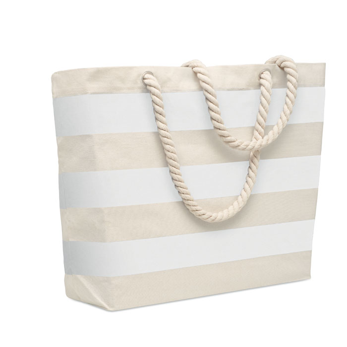 Strandtasche Baumwolle 220 g - HEAVEN STRIPE - Weiß 