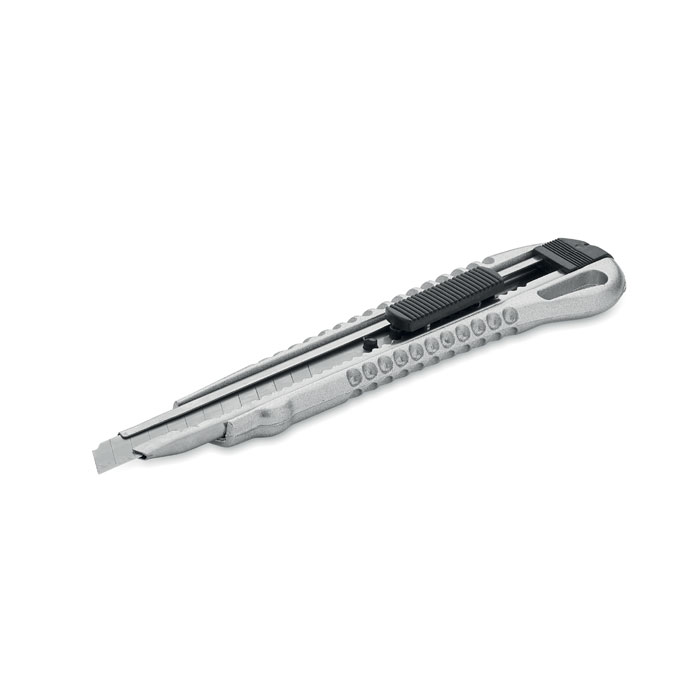 Aluminium retractable knife - TRACTA - silver