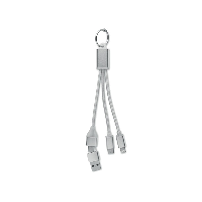 4in1 Ladekabel Typ-C - BLUE - Silber