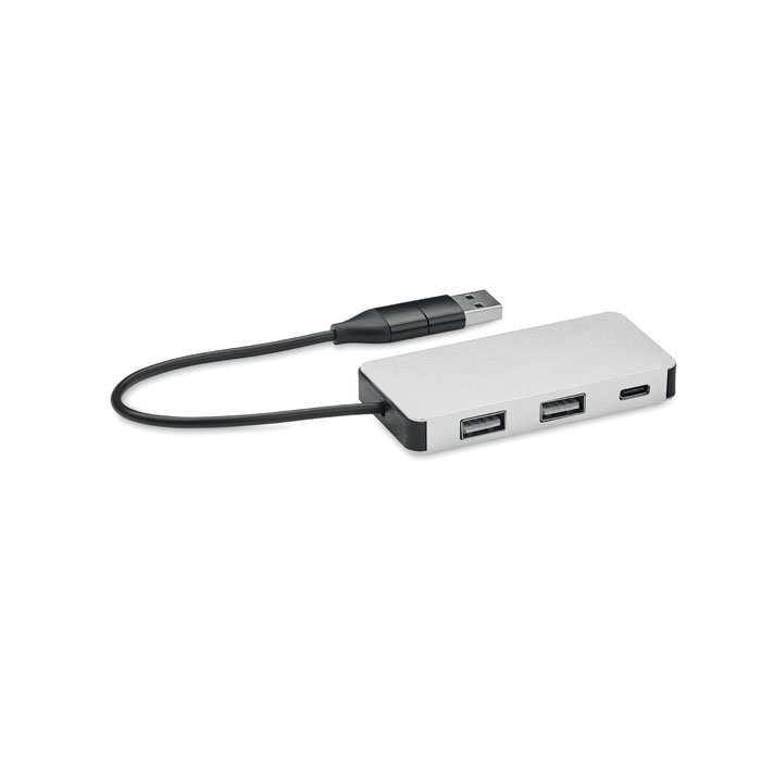 3 Port USB Hub - HUB-C - Silber