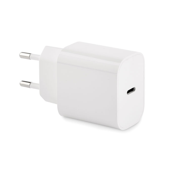 20W 2 port USB charger EU plug - PLUGME - white