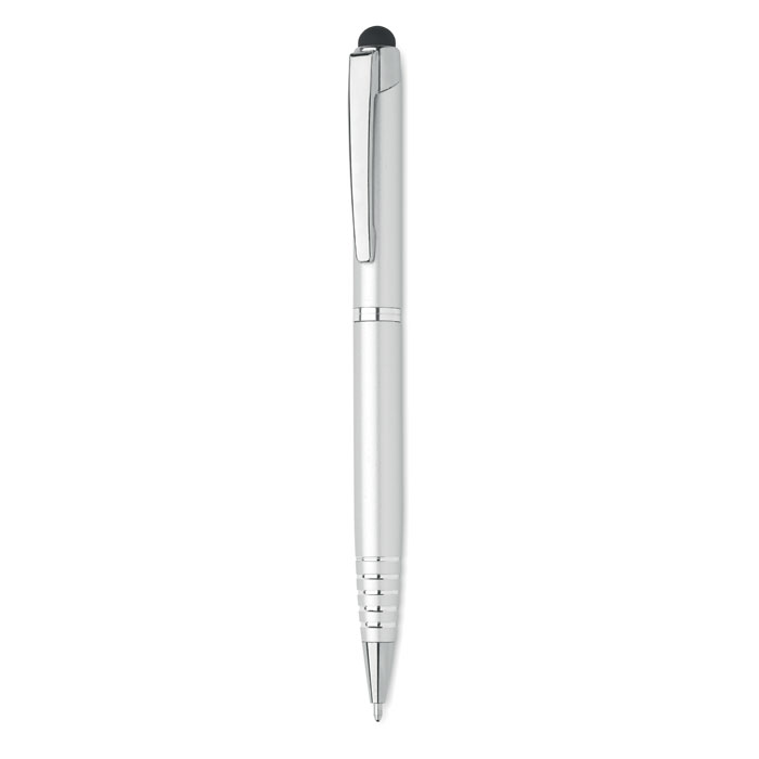 Drehkugelschreiber mit Stylus - FLORINA - Silber