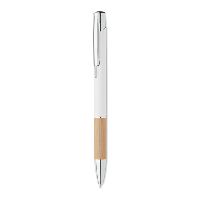Push button aluminium pen - SPARTA - white