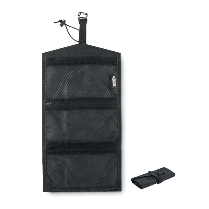 210RPET travel cable organizer - TRAVELI - black