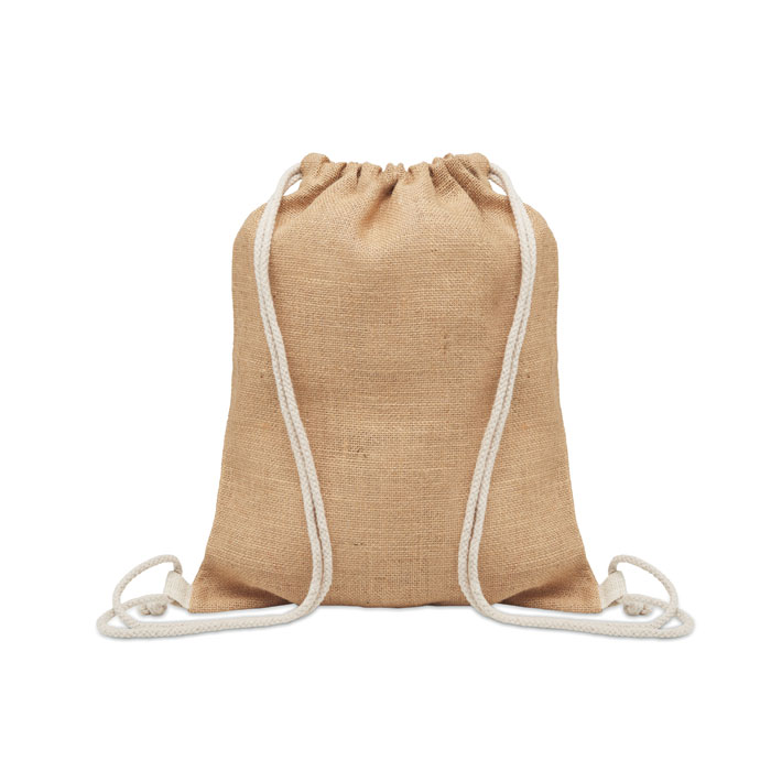 Jute drawstring bag - FUKURO - beige