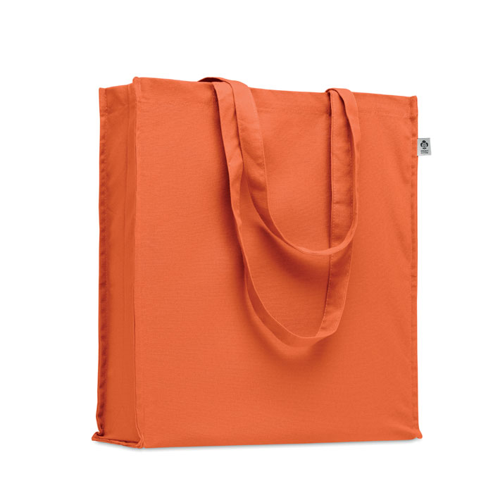 Organic cotton shopping bag - BENTE COLOUR - orange