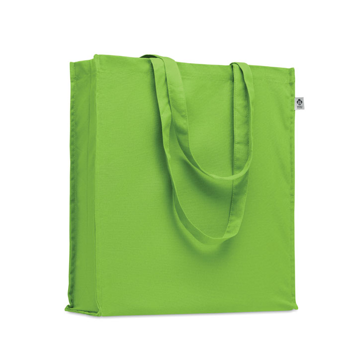Nákupní taška z bio bavlny - BENTE COLOUR - citrónová - limetková