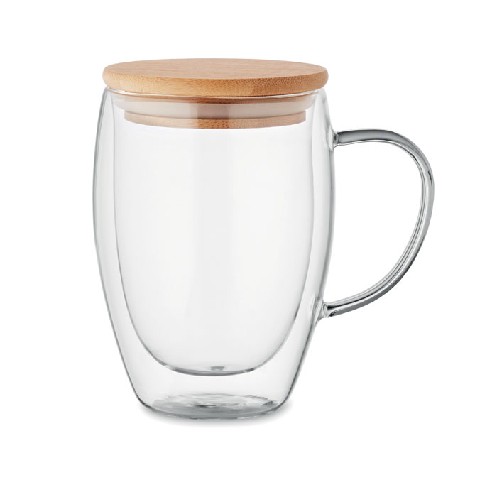 Double wall borosilicate mug - TIROL - transparent