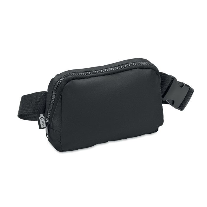 300D RPET polyester waist bag - TOSHI - black