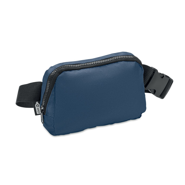 300D RPET polyester waist bag - TOSHI - blue