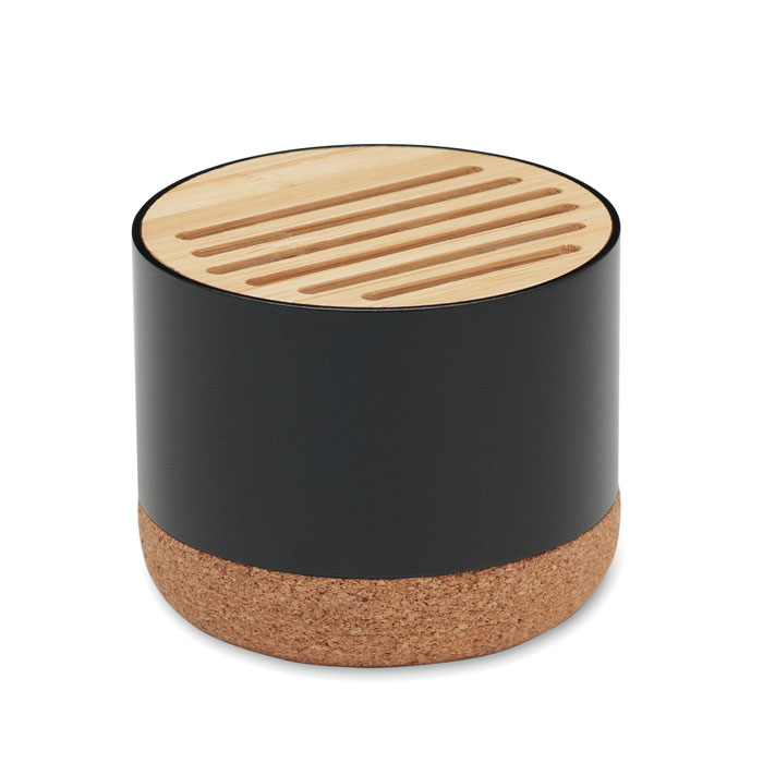 Cork and aluminium speaker - RUMBA - black