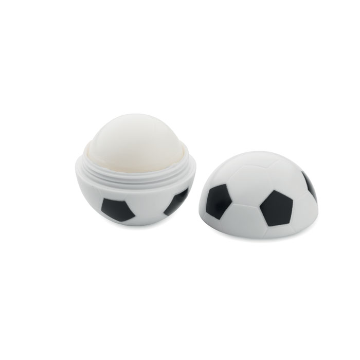 Lip balm in football shape - BALL - white/black