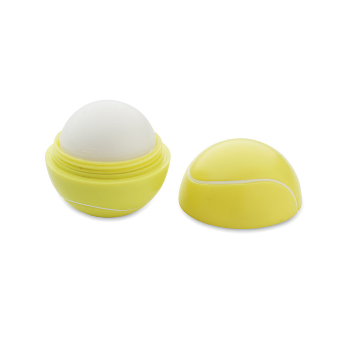 Lip balm in tennis ball shape - TENNIS - yellow