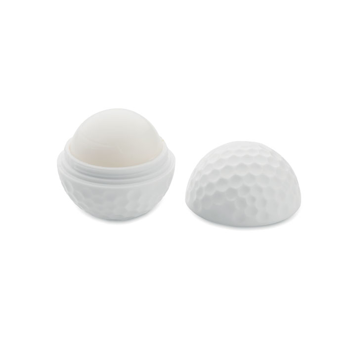 Lip balm in golf ball shape - GOLF - white