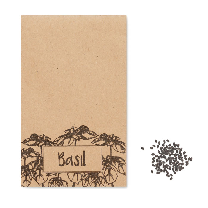 Basil seeds in craft envelope - BASILOP - beige