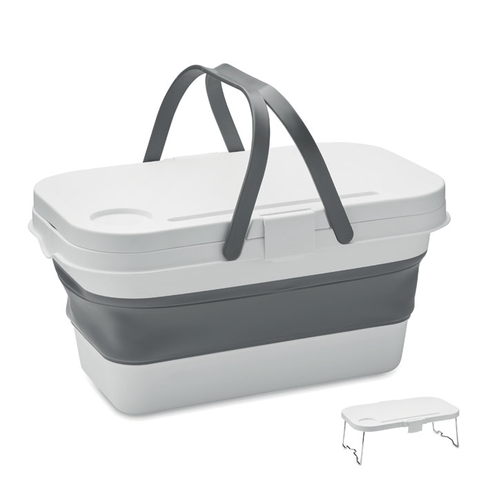 Collapsible picnic basket - CESTA - white