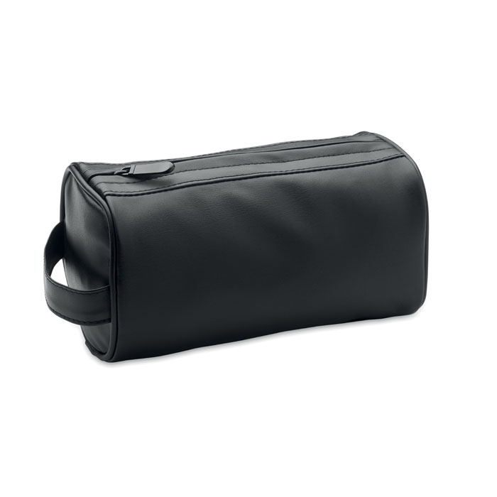 Soft PU cosmetic bag and zipper - BAI COSMETIC - black