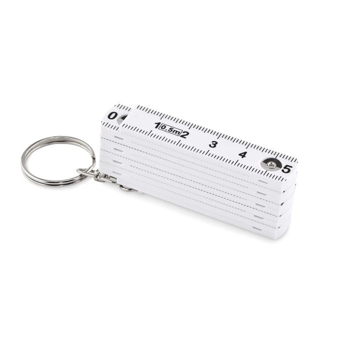 Carpenters ruler key ring 50cm - FUSTER - white