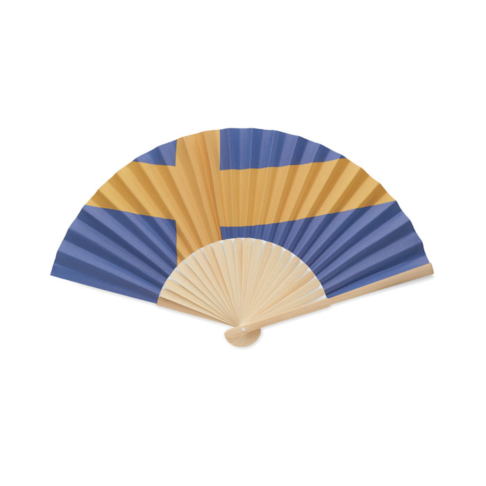 Manual fan flag design - FUNFAN - blue