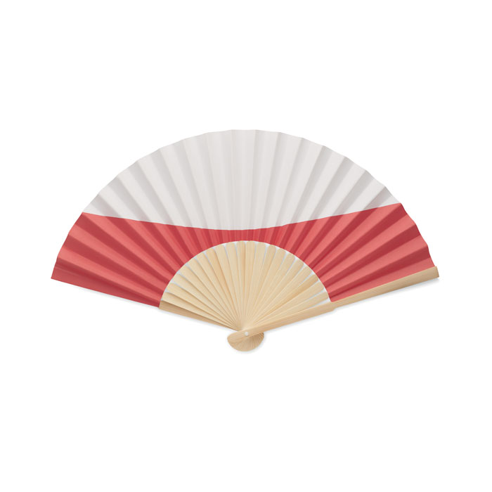 Manual fan flag design - FUNFAN - white