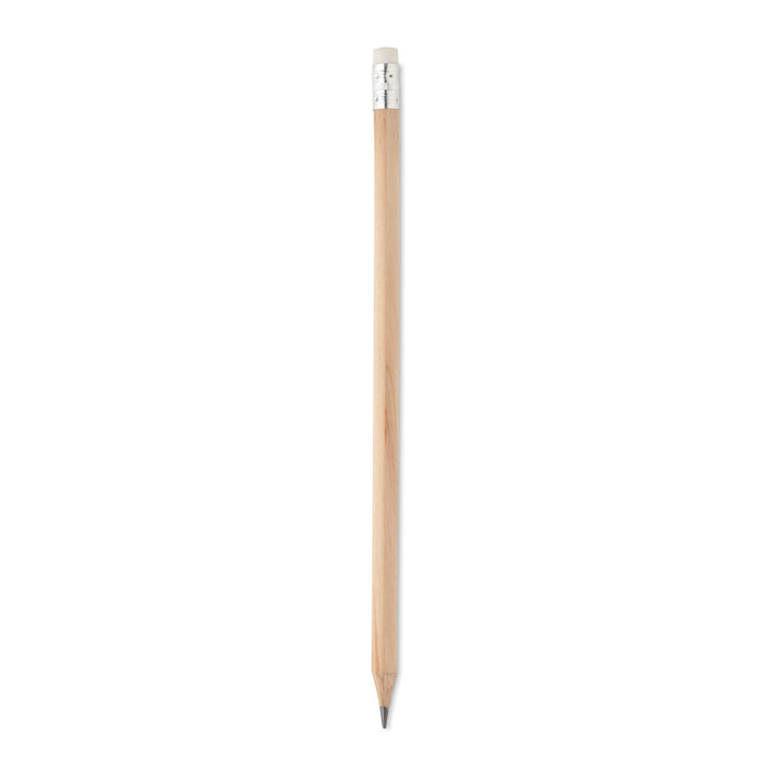 Natural pencil with eraser - STOMP SHARP - wood