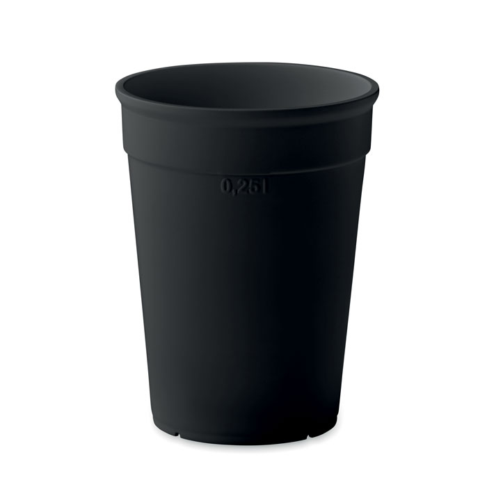 Recycled PP cup capacity 300ml - AWAYCUP - black