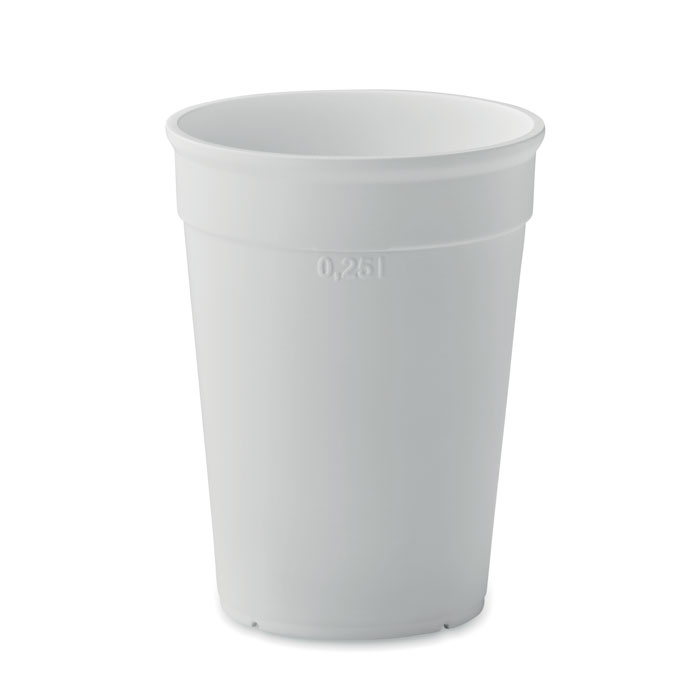 Recycled PP cup capacity 300ml - AWAYCUP - white