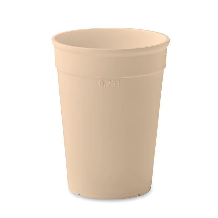 Recycled PP cup capacity 300ml - AWAYCUP - beige