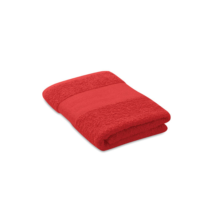Ručník z bio bavlny 50x30 cm - SERRY - červená