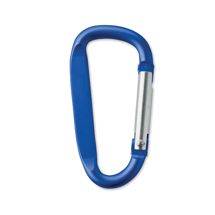 Carabiner clip in aluminium. - GANCHO - blue