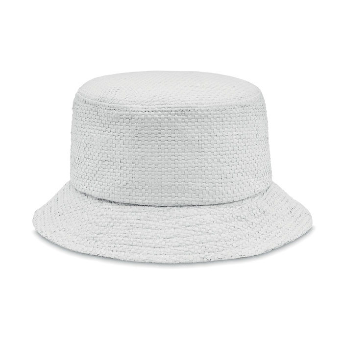 Paper straw bucket hat - BILGOLA+ - white