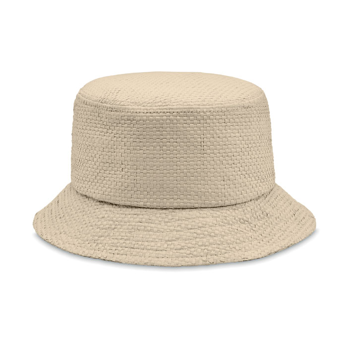 Paper straw bucket hat - BILGOLA+ - beige