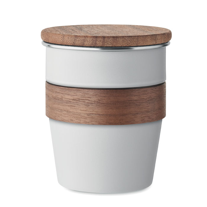 Jednostěnný kelínek 350 ml - WALNUT - bílá