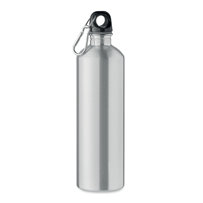 Trinkflasche recycelter 750 ml - REBIG MOSS - mattes Silber