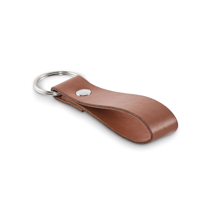 Schlüsselring mit Schlaufe PU - STROKEY - Bräune