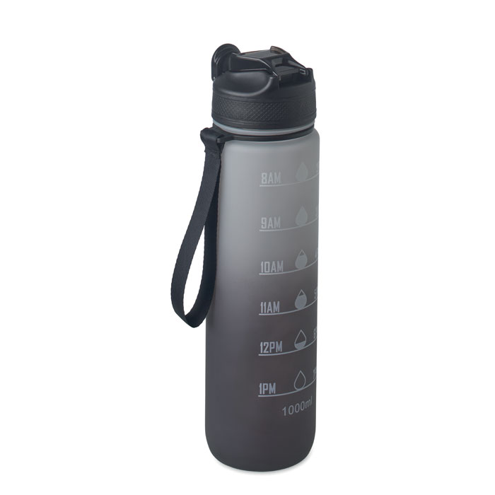 Sport-Trinkflasche RPET 1L - ACTIVATE - schwarz