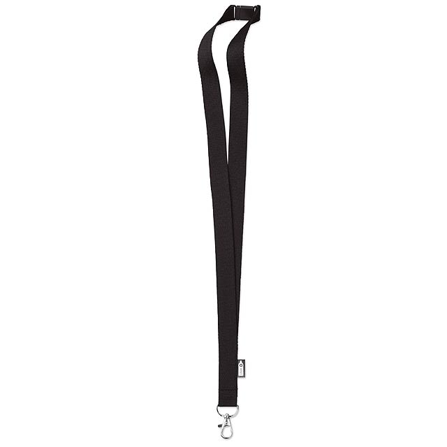 Lanyard in RPET 20 mm  - black