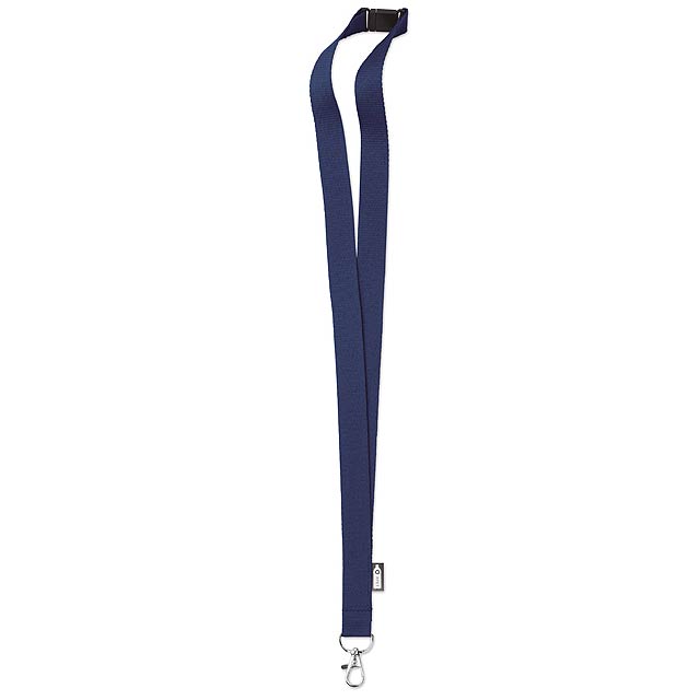 Lanyard in RPET 20 mm  - blue