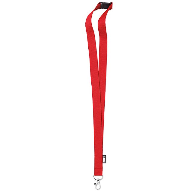 Lanyard in RPET 20 mm  - red