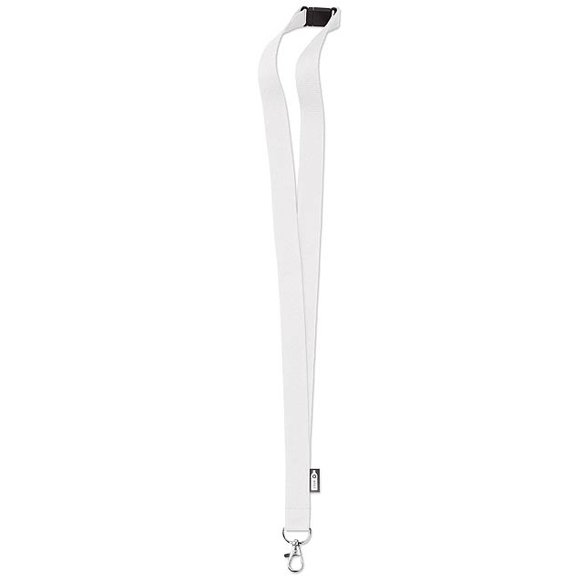 Lanyard in RPET 20 mm  - white