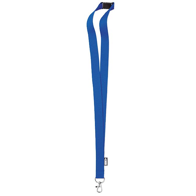 Lanyard in RPET 20 mm  - royal blue