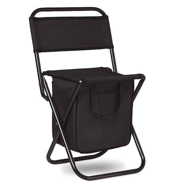 SIT & DRINK - Skládací židlička a batoh  - černá