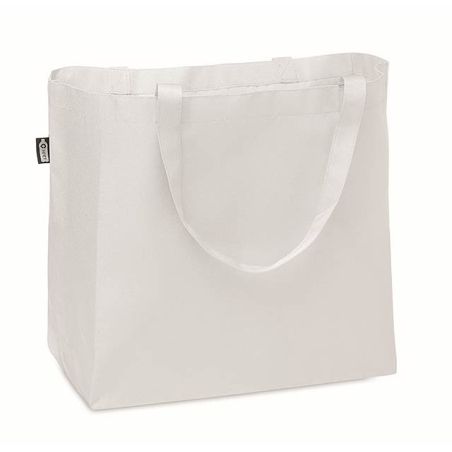 Vellká nákupní taška z RPET - FAMA - bílá